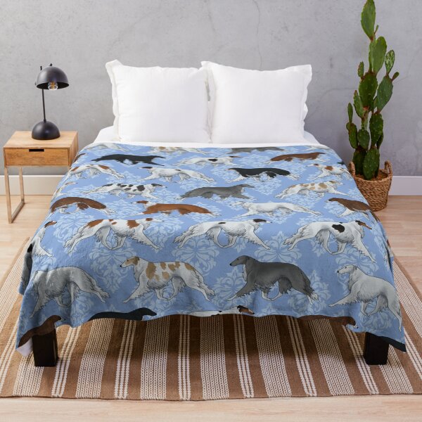 Item preview, Borzoi in Blue Pattern designed and sold by Spinyflowerart.