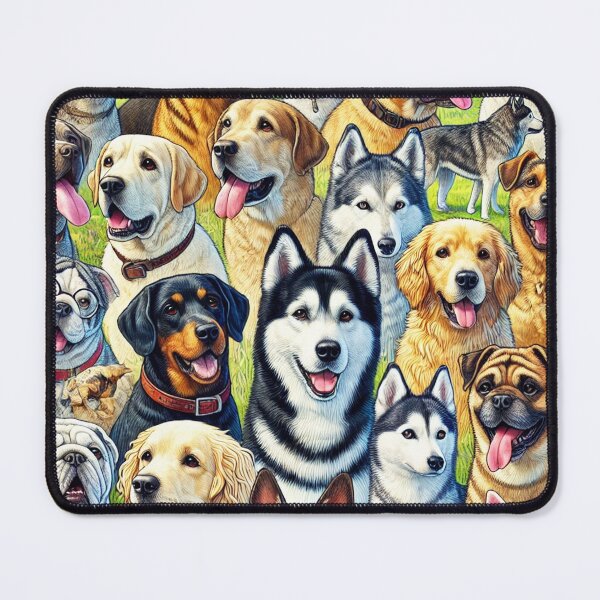 Item preview, Colorful Dog Breed Collage designed and sold by DigitalGemArt.