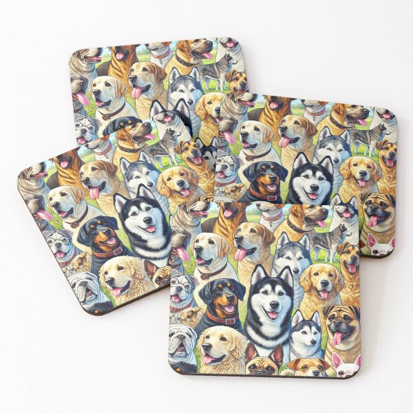 Item preview, Colorful Dog Breed Collage designed and sold by DigitalGemArt.