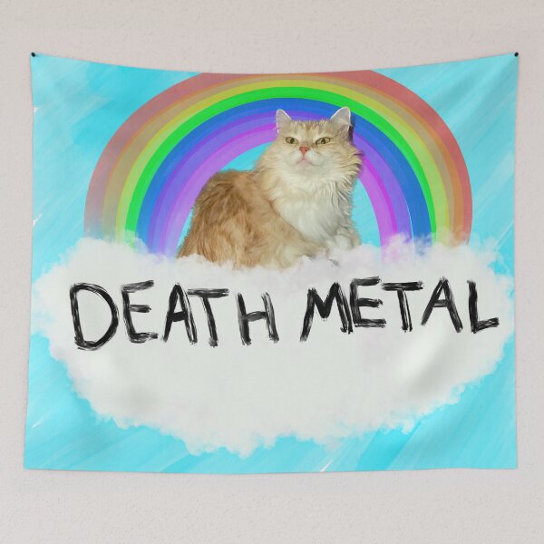 Item preview, Death metal ginger cat designed and sold by TicaCreations.