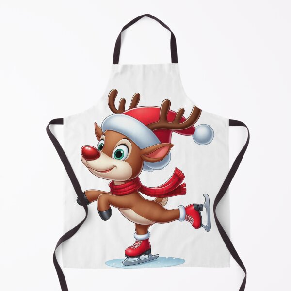 Item preview, Cute Reindeer Ice Skating - Christmas Winter Design designed and sold by Wild-way Art.