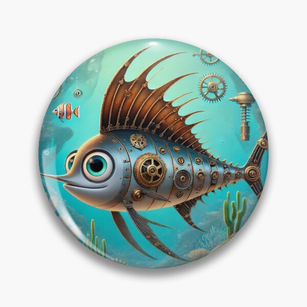 Item preview, Steampunk Wahoo Fish designed and sold by Sillytoe.