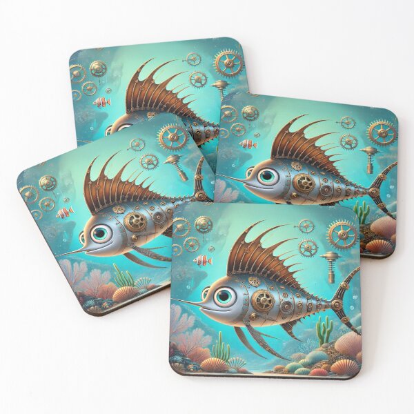 Item preview, Steampunk Wahoo Fish designed and sold by Sillytoe.