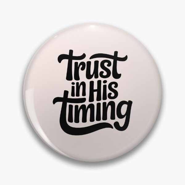 Item preview, Trust in His Timing – Encouragement Calligraphy Bible Verse Christian Faith Art designed and sold by  KnitLuv.