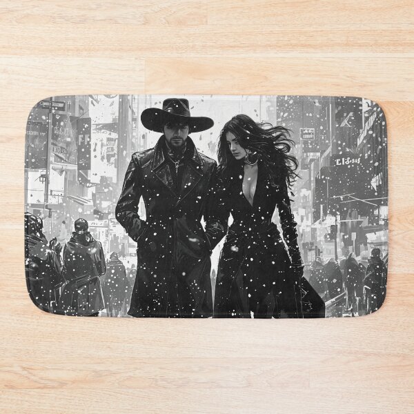 Item preview, Ethereal Shadows in a Winter Cityscape designed and sold by oanaunciuleanu.