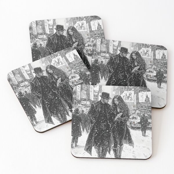 Item preview, Ethereal Shadows in a Winter Cityscape designed and sold by oanaunciuleanu.