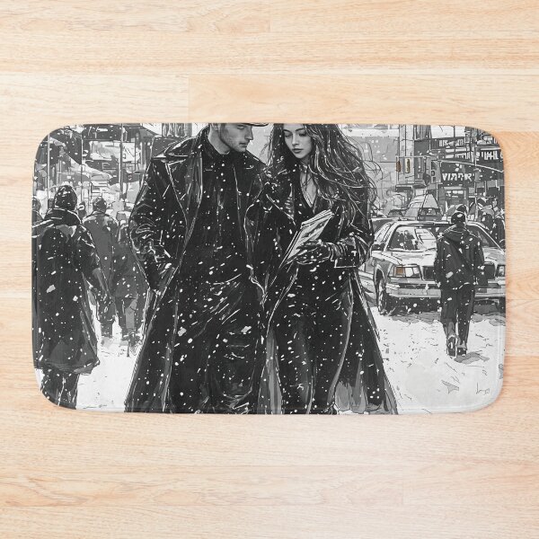 Item preview, Ethereal Shadows in a Winter Cityscape designed and sold by oanaunciuleanu.
