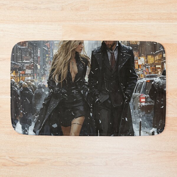 Item preview, Ethereal Shadows in a Winter Cityscape designed and sold by oanaunciuleanu.