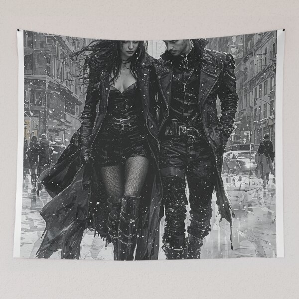 Item preview, Ethereal Shadows in a Winter Cityscape designed and sold by oanaunciuleanu.
