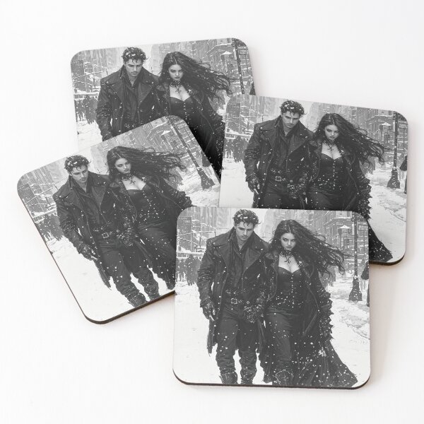 Item preview, Ethereal Shadows in a Winter Cityscape designed and sold by oanaunciuleanu.