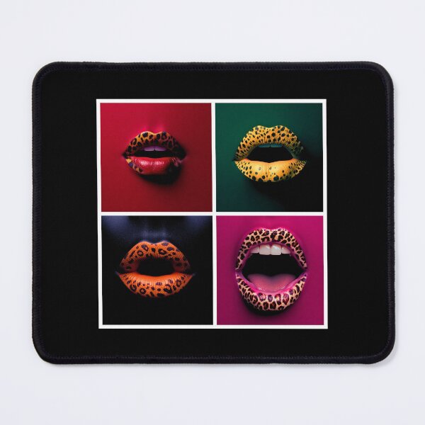 Item preview, Vivid lips, leopard pattern, multicolor lips composition designed and sold by silent-violin.