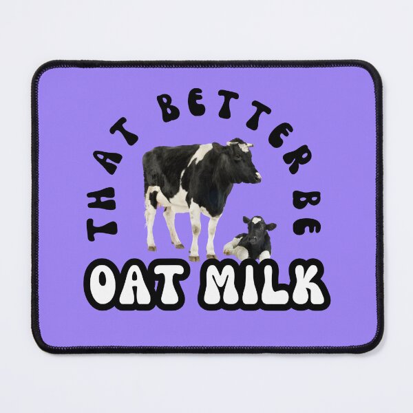 Item preview, Vegan Funny Oat Milk Cow Design designed and sold by ZuzDoesDesigns.