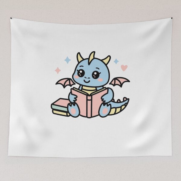 Item preview, reading dragon designed and sold by Mateusz Majcherek.
