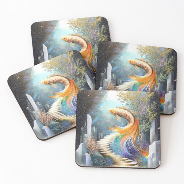 Item preview, "Celestial Ascent of the Golden Fish" designed and sold by bloorose.