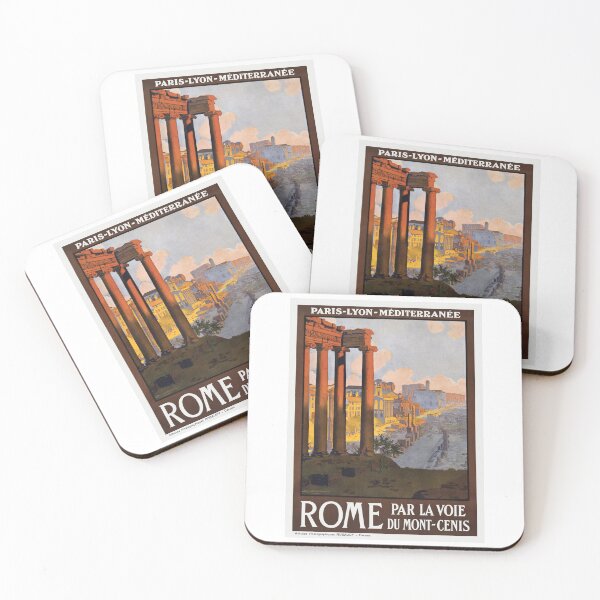 Item preview, Rome via the Mont-Cenis route  vintage poster by Géo Dorival designed and sold by TeeARTHY.