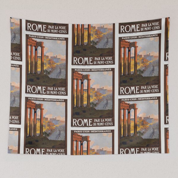 Item preview, Rome via the Mont-Cenis route  vintage poster by Géo Dorival designed and sold by TeeARTHY.