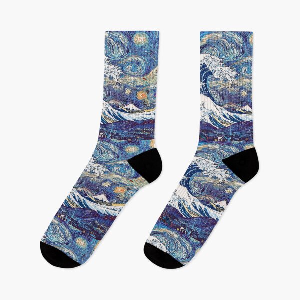 Item preview, Van Gogh Starry Night And Great Wave Of Kanagawa designed and sold by ByOxCe.