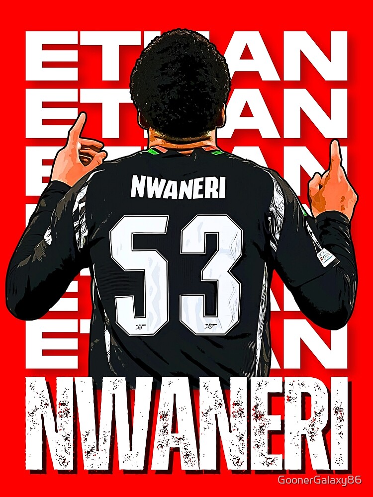 Ethan Nwaneri No. 53 T-Shirt | Arsenal 2024/25 Away Kit