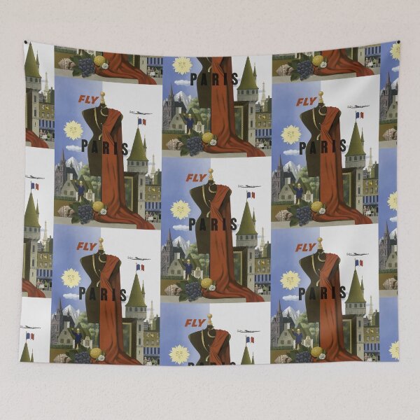 Item preview, Vintage Travel Poster Paris  chromolithograph  by GDJ designed and sold by TeeARTHY.