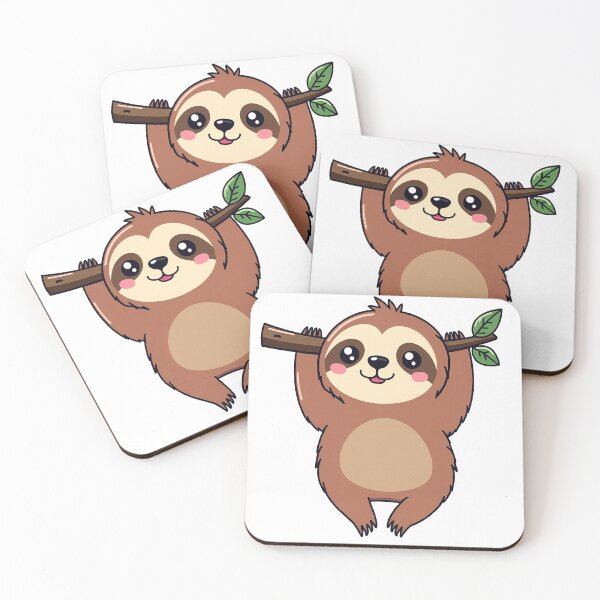 Item preview, Sloth Hanging on a Stick – Cute and Relaxed Sloth Art for Animal Lovers designed and sold by GenArtLabAI.