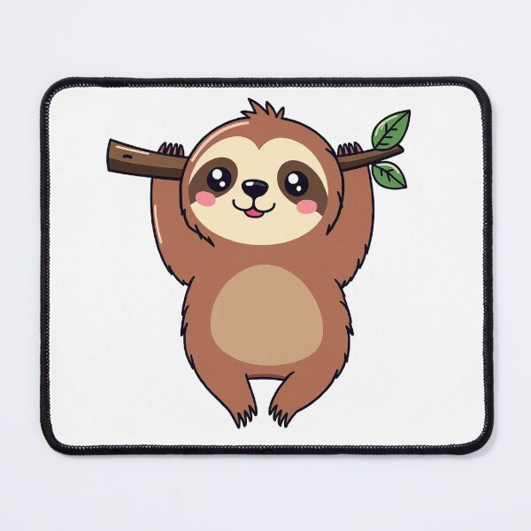 Item preview, Sloth Hanging on a Stick – Cute and Relaxed Sloth Art for Animal Lovers designed and sold by GenArtLabAI.
