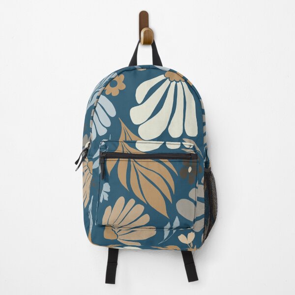 Item preview, Matisse flowers on blue background designed and sold by MistyLakeArt.