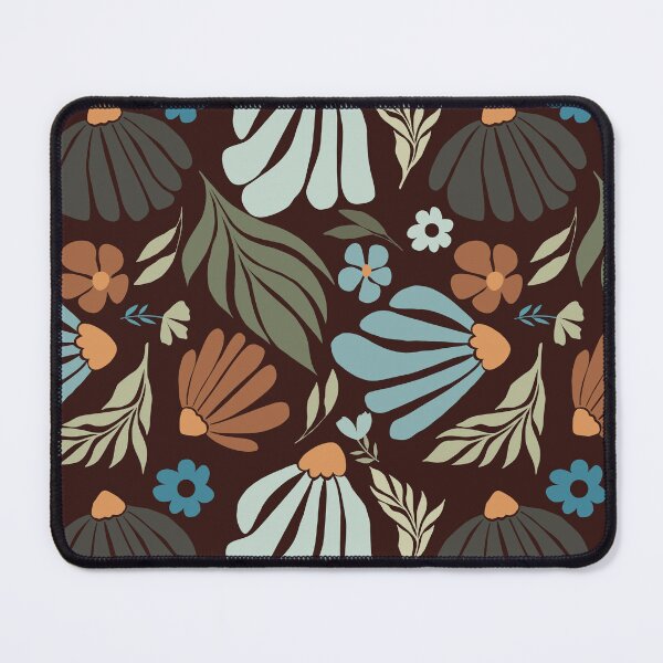 Item preview, Matisse flowers on burgundy background designed and sold by MistyLakeArt.