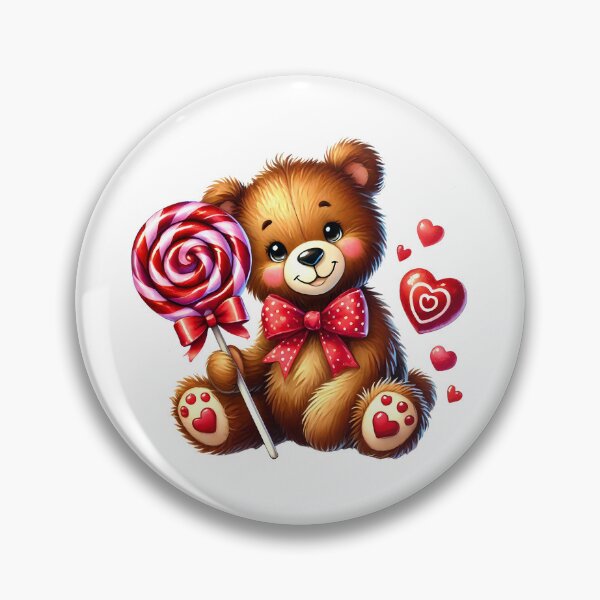 Item preview, Adorable teddy bear with a lollipop designed and sold by JonysCreativeDesigns.