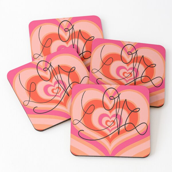 Item preview, Love hearts retro orange designed and sold by matte_hue88.