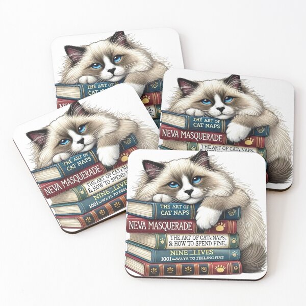 Item preview, Cozy Neva Masquerade Cat & Books T-Shirt designed and sold by PosiVibes Co..