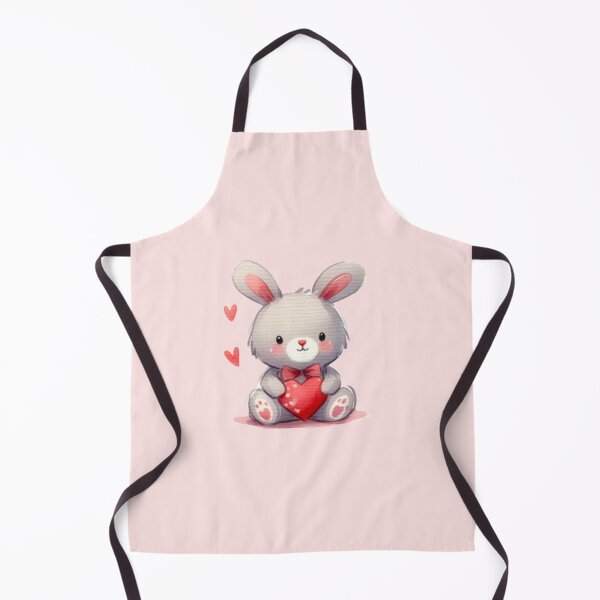 Item preview, Chubby valentine bunny holding a heart designed and sold by DaintyDooodles.