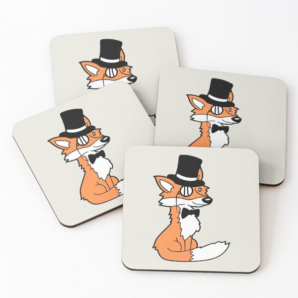 Item preview, Red Fox Sir Mr. Top Hat Monocle Glasses Rich Man designed and sold by shirt-o-mat.