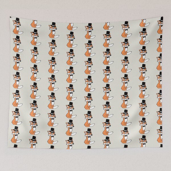 Item preview, Red Fox Sir Mr. Top Hat Monocle Glasses Rich Man designed and sold by shirt-o-mat.