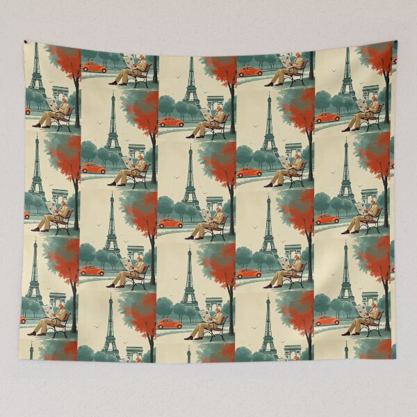 Item preview, Vintage  Paris Capital France travel poster designed and sold by TeeARTHY.