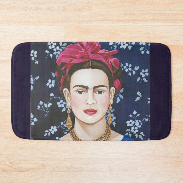 Item preview, Frida with flower background designed and sold by Madalena Lobao-Tello.