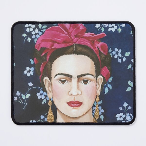 Item preview, Frida with flower background designed and sold by Madalena Lobao-Tello.