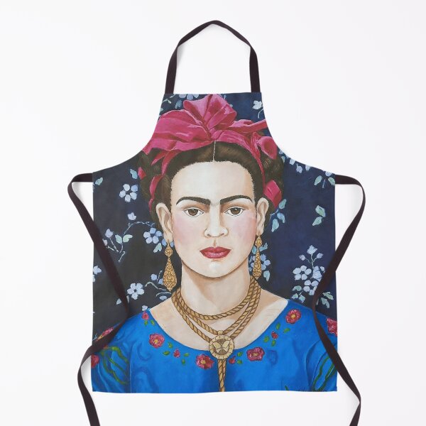 Item preview, Frida with flower background designed and sold by Madalena Lobao-Tello.