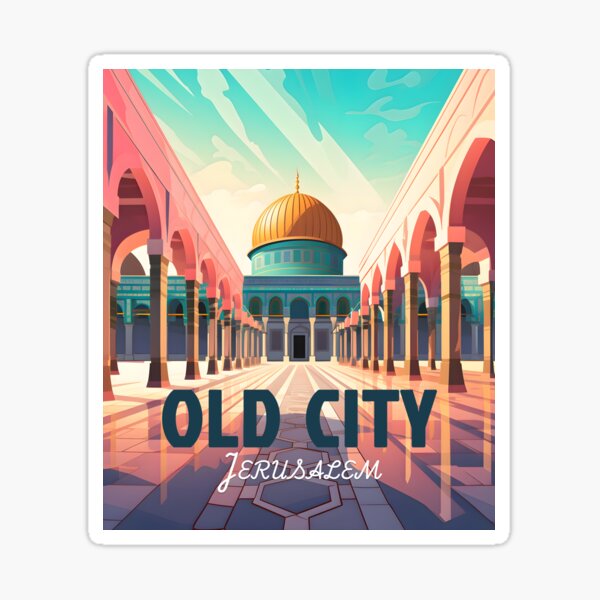 Item preview, Old City Jerusalem Travel Poster Wall Decor Home  designed and sold by GTwoThree.