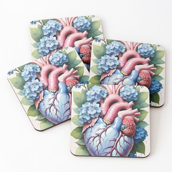 Item preview, Tranquil Heart & Blue Hydrangea – Serenity & Love Digital Art designed and sold by Queenie Aficial.