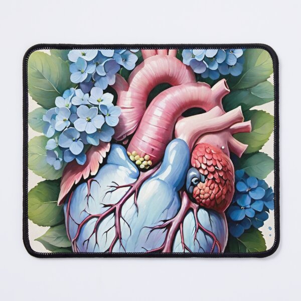 Item preview, Tranquil Heart & Blue Hydrangea – Serenity & Love Digital Art designed and sold by Queenie Aficial.