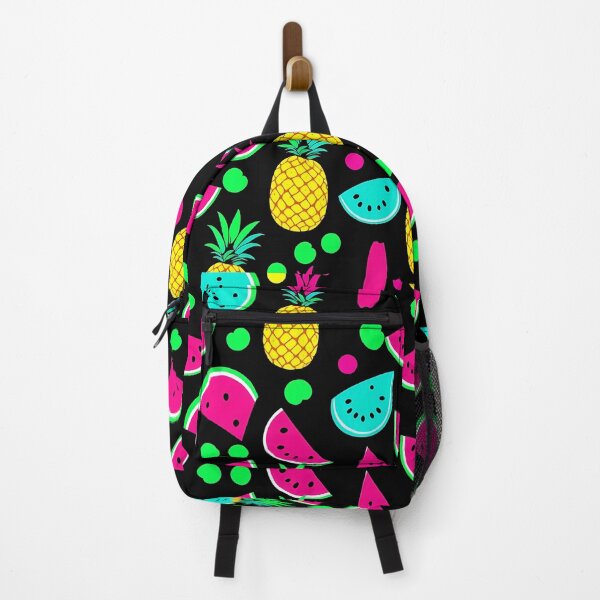 Item preview, Tropical Summer Fruits Pattern - Neon Watermelon and Pineapple Design designed and sold by tonyartprints.