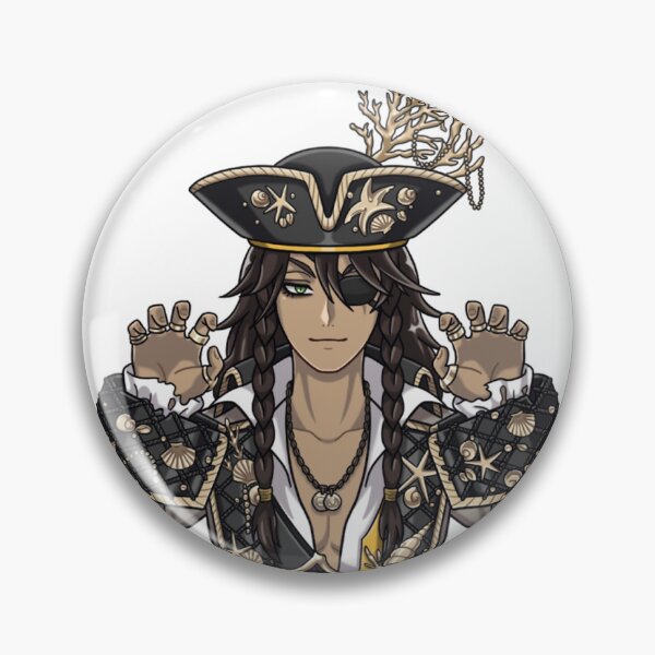 Item preview, Halloween Pirate Leona Kingscholar (Sticker & Pin) designed and sold by Cailin's Creations.