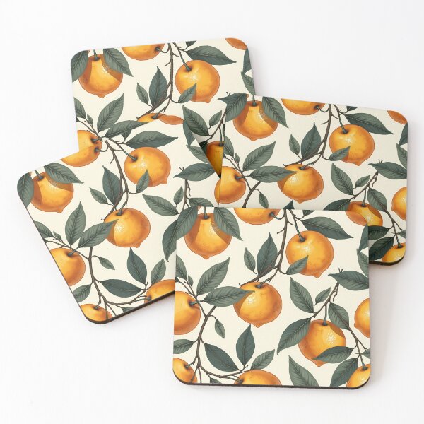 Item preview, Elegant Orange Branches Pattern – Vintage Citrus Design designed and sold by tonyartprints.