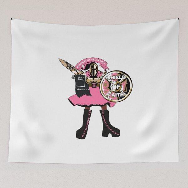 Item preview,  Women Put on the Full Armor of God Pink Overcomer designed and sold by wildwhimsical.