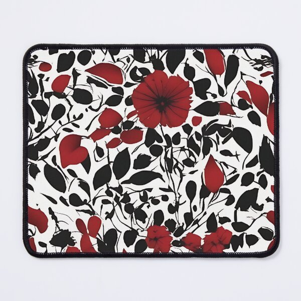 Item preview, Black and Red Floral designed and sold by Zenvo.