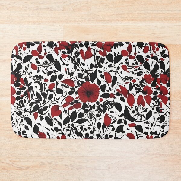 Item preview, Black and Red Floral designed and sold by Zenvo.
