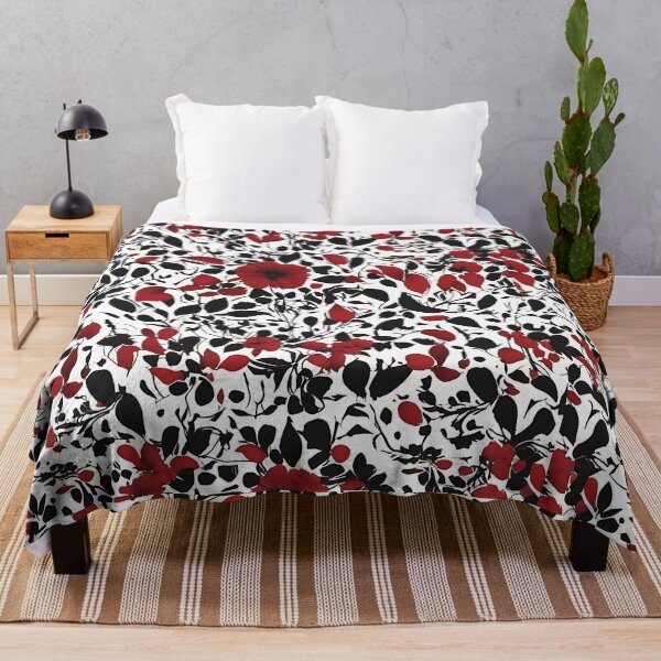 Item preview, Black and Red Floral designed and sold by Zenvo.