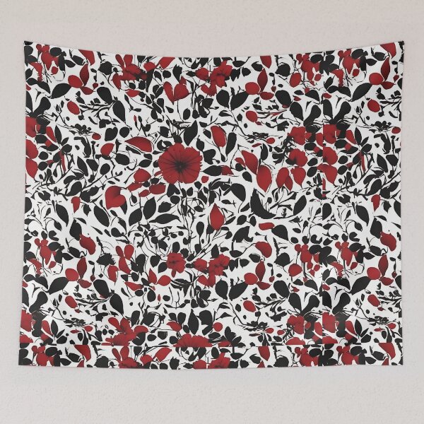 Item preview, Black and Red Floral designed and sold by Zenvo.