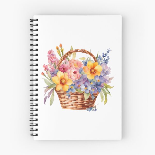 Item preview, Watercolor Flower Basket designed and sold by silviaol.