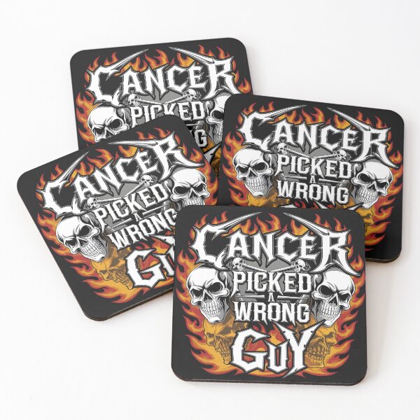 Item preview, Cancer Picked A Wrong Guy in heavy metal style designed and sold by Pawel Oska.